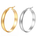Large Circle Round Big Hoop Earring for Women Fashion Jewelry Gold Plated Color Exaggerated Earrings