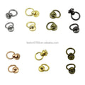 Stock Supply Good Quality 7colors 6mm Solid Brass Screw Back Button Stud with a Hook