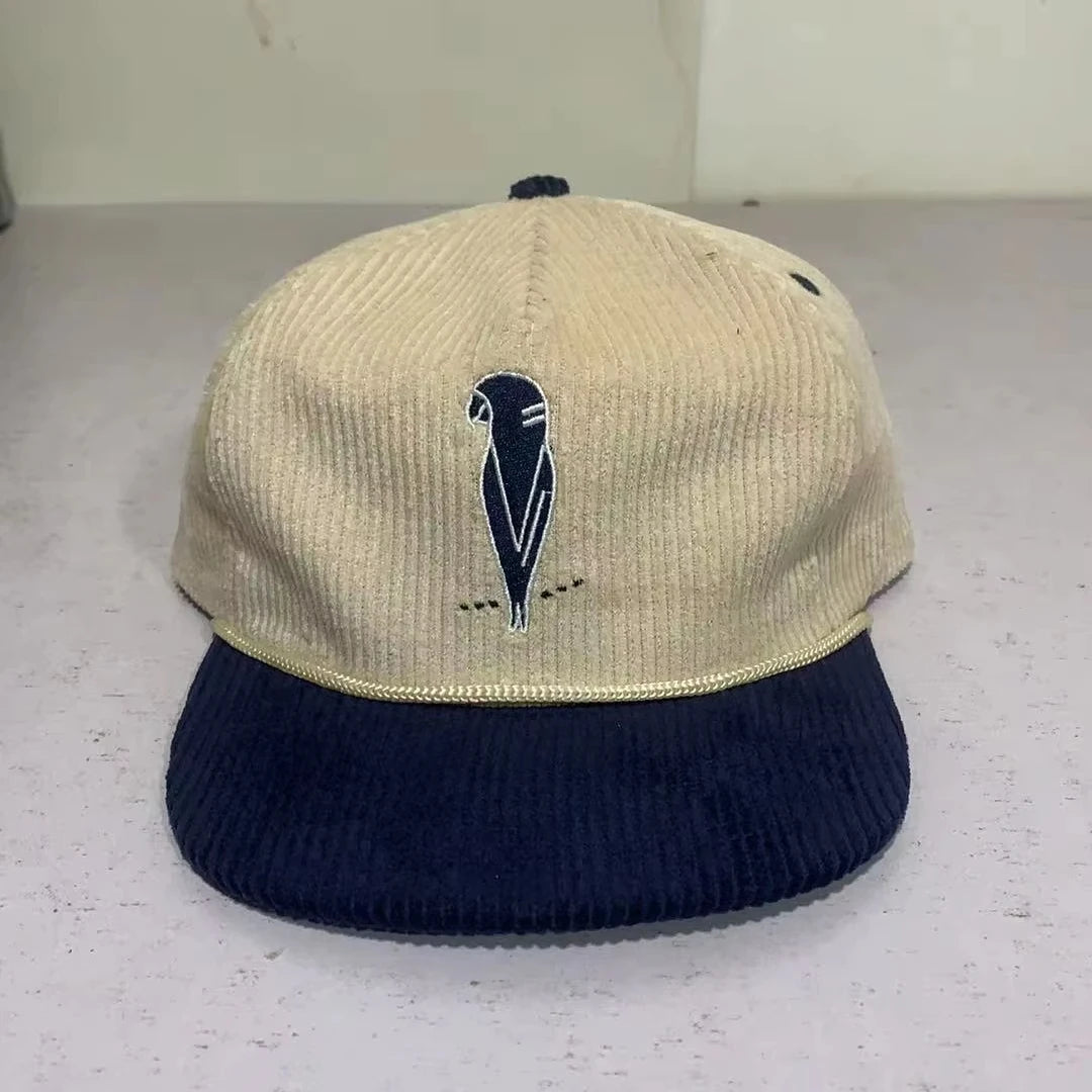 Custom Colors Unstructured Corduroy 5 Panel Snapback Caps Hats With Rope Corduroy Hats