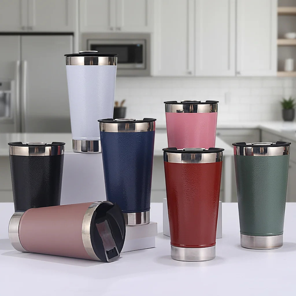 Double Wall Stainless Steel Eco-Friendly Beer Tumbler with Bottle Opener Vacuum Flask Thermos for Hot Drinks