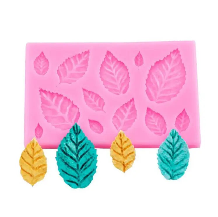 Silicone Chocolate Mould Leaves Shape Silicon Sugar Lace Mold Handmade DIY Fondant Mermaid Tail Cake Soap Molds