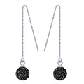 925 Sterling Silver Long Chain Drop Earrings for Women Fashionable Long Fashion Jewelry