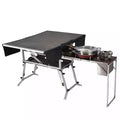 Outdoor Fully Equipped Picnic Table Camping Folding Compact Food Truck Trailer Portable Camping Mobile Kitchen Kitchenette