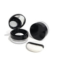 Wholesale Custom 20g Empty Loose Powder Jar Box Container Round Plastic Transparent Powder Compact case Cosmetics Packaging