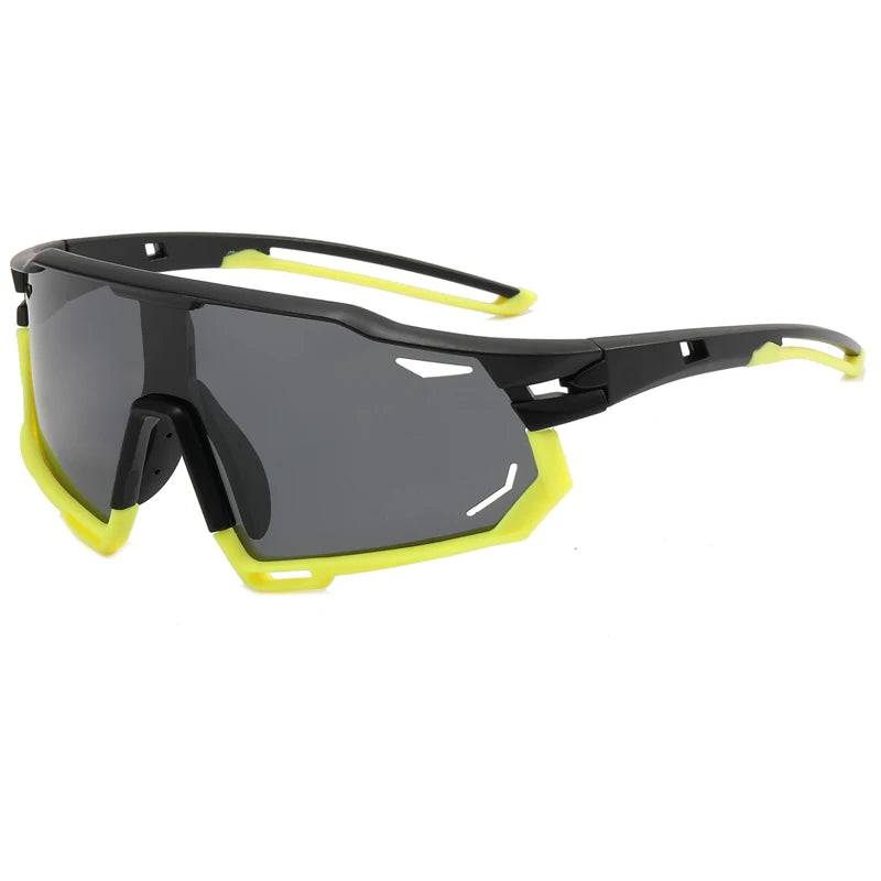 2023  New Outdoor Sports UV400 Big Frame Cycling Glasses Thick Lenses Photochromic Plus Polarized Sunglasses