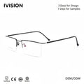 Unisex Metal Business Glasses Classic Half Frame Blue Light Filter Luxury Trendy Complements Glasses for Men Women Myopia