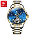 OLEVS 6663 OEM Design Luxury Flywheel design Watch Waterproof Classic Automatic Mechanical Watch Man Wrist Watch