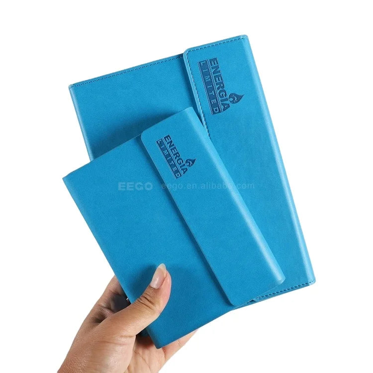 High Quality Custom Small Hardcover Magnetic Weekly Planner Durable Handmade PU Leather A4/A6/A5 Loose Leaf Notebook 100 Sheets