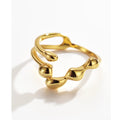 S925 Sterling Silver INS Irregular Smart Ring 18K Gold Women Rings Wholesale Fashion Jewelry Rings for Girls