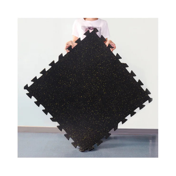 Anti-slip Fitness Sports Center 10/15/20mm Puzzled Gym Floor Mats Waterproof Rubber Tile Interlocking