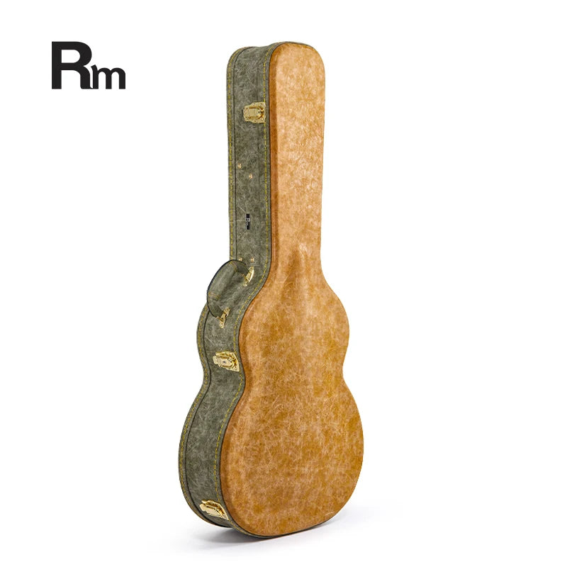 WC -01 Rm Rainbow Music Instrument Wooden case With Leather Skin Two Color Complex Violin Ukulele and Small Four String Guitar