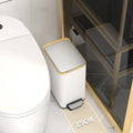 5L Pedal Trash Can Stainless Steel and Plastic Household Waste Bins for Outdoor Storage Dustbin with Lid for Bathroom