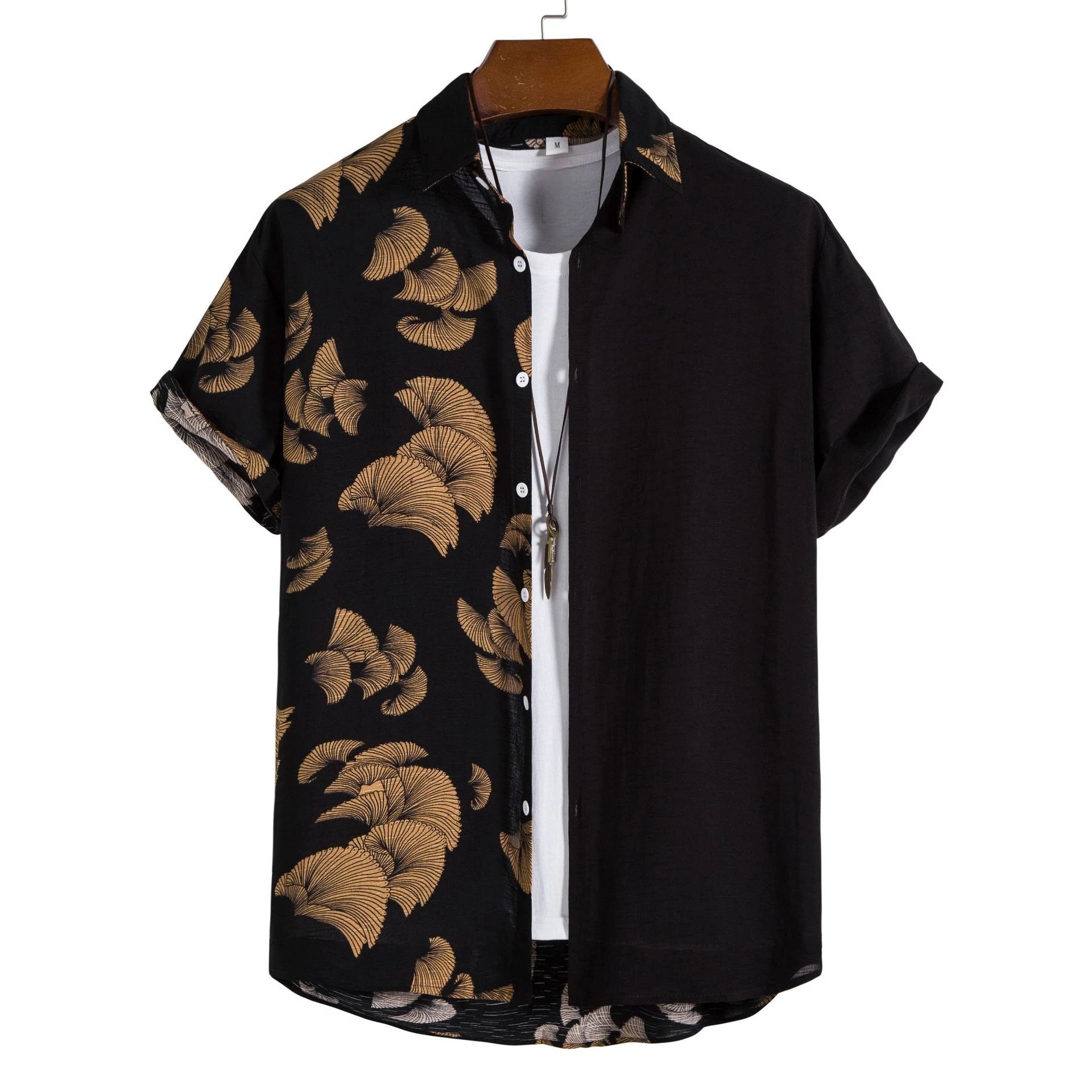 Fast Delivery Summer Resort Spring Summer Shirts Men's Printed Beach Shirt Hawaiian Short Sleeve Mens Hawaiian Shirt