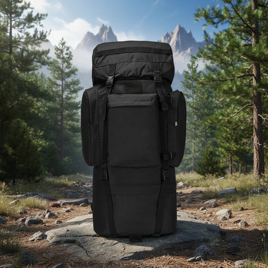 110L Large Tactical Camping Hiking Backpack Waterproof Oxford Cover Closure Molle Rucksack for Unisex Outdoor Travel MegaBDM