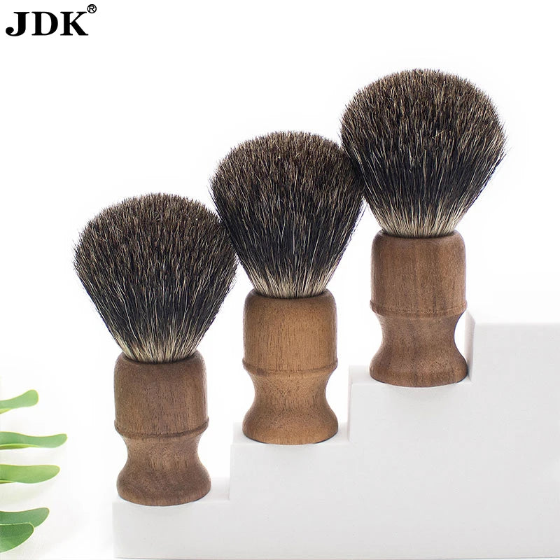 Pure Badger Shaving Brush Low MOQ Your Brand Factory Premium Natural Walnut Wood Handle Badger Shaving Mens Cream Shave Brush