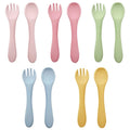 Feeding Tool Toddler Training Soft Fork Spoon Children's Tableware Silicone Spoon Fork Utensils Set