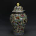 Custom Ceramic Cookie Jar Floral Pattern Candy Container Hand-painted Ceramic Spice Jar Ceramic Ginger Jar with Lid