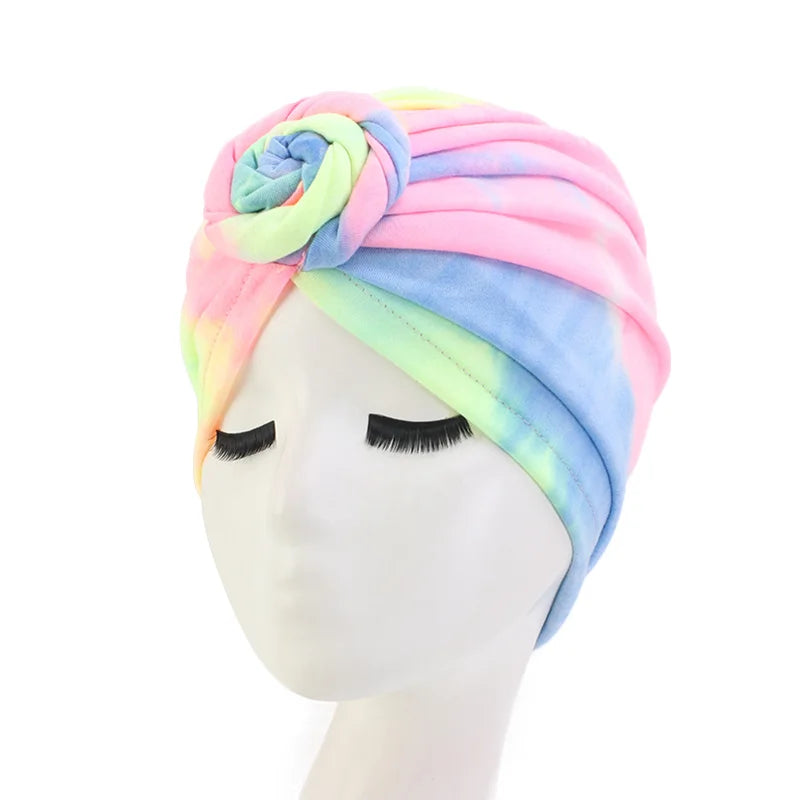 GTOP Wholesale Custom African Style Cotton Knotted Pre-Tied Hat Turban Muslim Haijab Knot Headband Turbans for Women