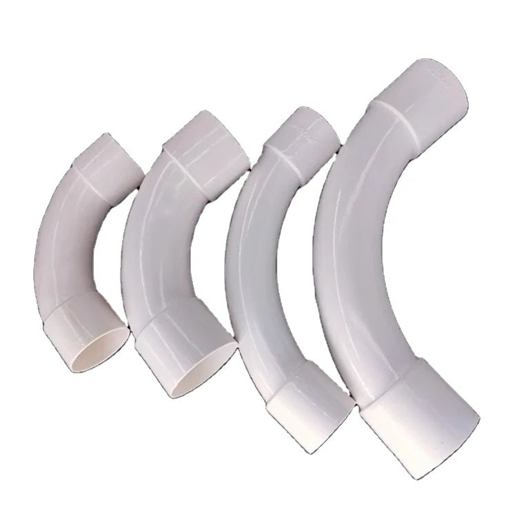 20mm 25mm PVC Pipe Conduit Fitting Plastic Electrical End Bell Connector 90 Degree Elbow Sweep Bend Casting