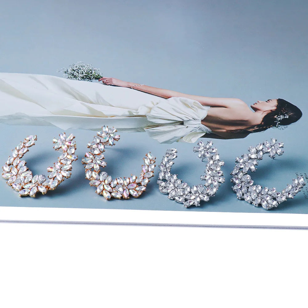 JJ50937 Wholesale Women Fashion Earrings Exaggerated Stud Earrings Jewelry