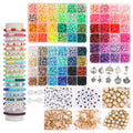 Hot Selling 72 Color Mixed Color 9000 Pieces Round Ceramic Clay Porcelain Beads DIY Handmade Necklace Bracelet Set Box