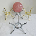 Wholesale Sphere Base Crystal Ball Display Stands Quartz Spheres Golden Triangle Metal Stand Base for Displaying