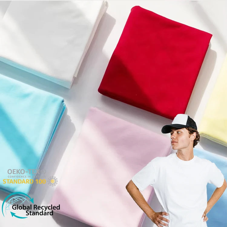 Combing 21S 100% Cotton Single Side Jersey Fabric Knitting Undershirt Cloth Fabric