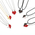 Wholesale Romantic Couple Magnetic Necklace Niche Design Ecg Pattern Necklace Beautiful Heart Pendant Necklace Gifts for Women