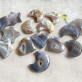 Wholesale Crystal Star Hand Carved Crystal Gemstone Moon Geode Druzy Healing Stones Agate Geode Heart