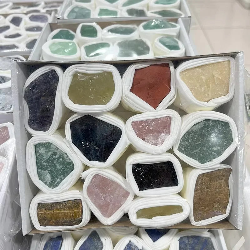Wholesale Natural Rough Stone Crystal Box Set Rose Quartz Amethyst Crystal Raw Ore Healing Box