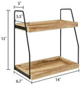 Solid Wood Double-layer Bathroom Rack Cosmetic Storage Rack Simple Creative Desktop Multi-functional Rack