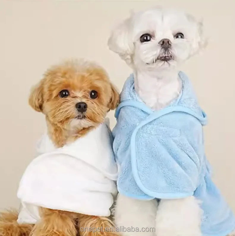 Pet Bath Bathrobe Quick Drying Super Soft Touch Cat Dog Bathing Bathrobe Thickened Hooded Dog Dryers Bathrobe