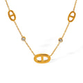 2025 New French Pig Nose Stainless Steel Necklace Elegant Casual Jewelry 18k Gold-Plated Ins Trendy Jewelry Necklace for Women