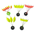 40bags/lot Foam Double Color Oval Fishing Bobber Stopper Space Beans Easy Use Cylindrical Fishing Float Stopper
