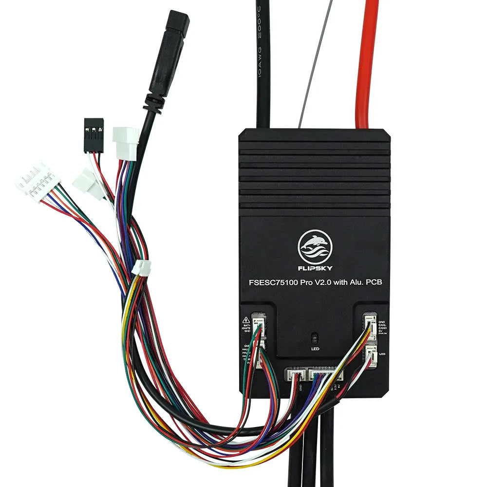 Flipsky 75100 Pro V2.0  Aluminum PCB With Power Button  for Electric Skateboard / Scooter / Ebike Speed Controller