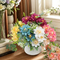 UV Resistant Outdoor Artificial Flowers Silk Pansy for Lawn Porch Home Decor Artificial Plants and Flowers for Outdoor Planters