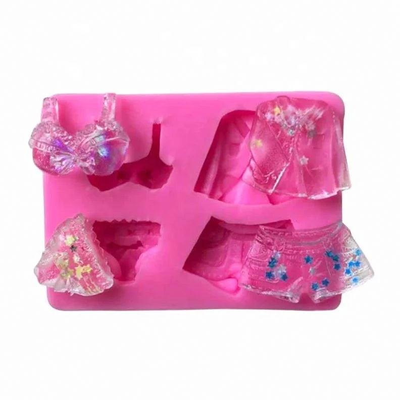 Hengya Silicone Chocolate Mold Underwear and Dress Shape. Silicone Sugar Lace Mold 3D Fondant Mermaid Tail Cake Mold