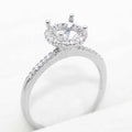 Sterling Silver 6.5mm/1CT Semi Mount Ring Frame Blank Claws Setting Holder Without Main Stone for Moissanite Diamond DIY Inlay