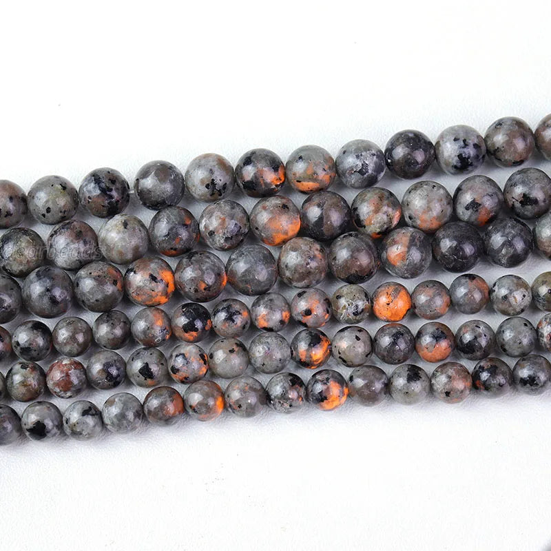 Semi Precious Natural Yooperlite Stone Beads Fire Containing Fluorescent Sodalite Bead for Jewelry Making 6mm 8mm 10mm