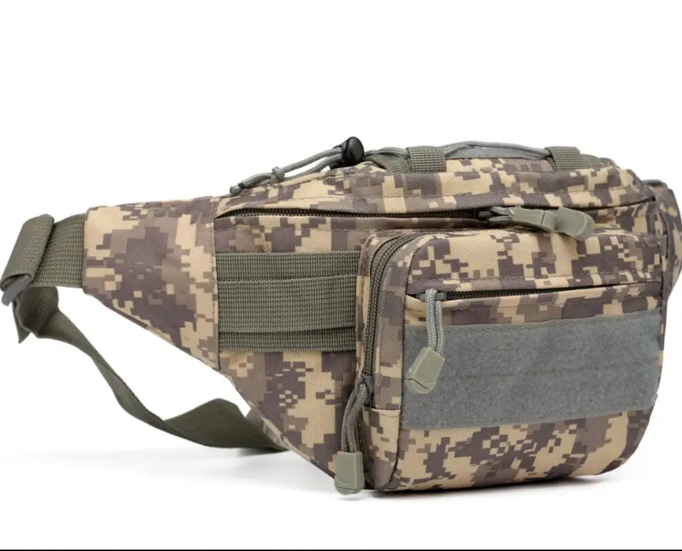 Tactical Fanny Pack for Men Waterproof Waist Pack Utility EDC Pouch Hip Belt Bag for Hiking Camping Fishing