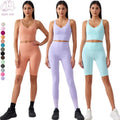 New Solid Color High Waist Sports Set Wholesale 3-Piece Women's Yoga Set Casual Women Yoga Set