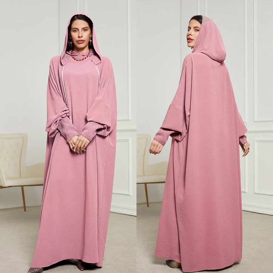 Wholesale Traditional Egyptian Islamic Sporty Dress Modesty Dubai Turkish Hooded Abaya Prayer Dress Cap Wholesale Daily Muslim