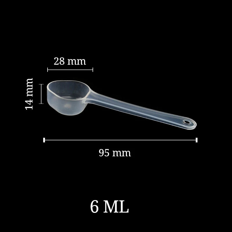3g/6ml Plastic Measuring Spoon Long Handle Plastic Powder Spoon for Kitchen and Dining