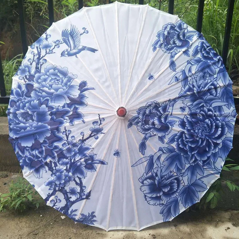 Wholesale Wedding Parasols Manual Control Straight Umbrella Decorations 60 Colors Chinese Craft Fabric Cheap Wedding Supplies