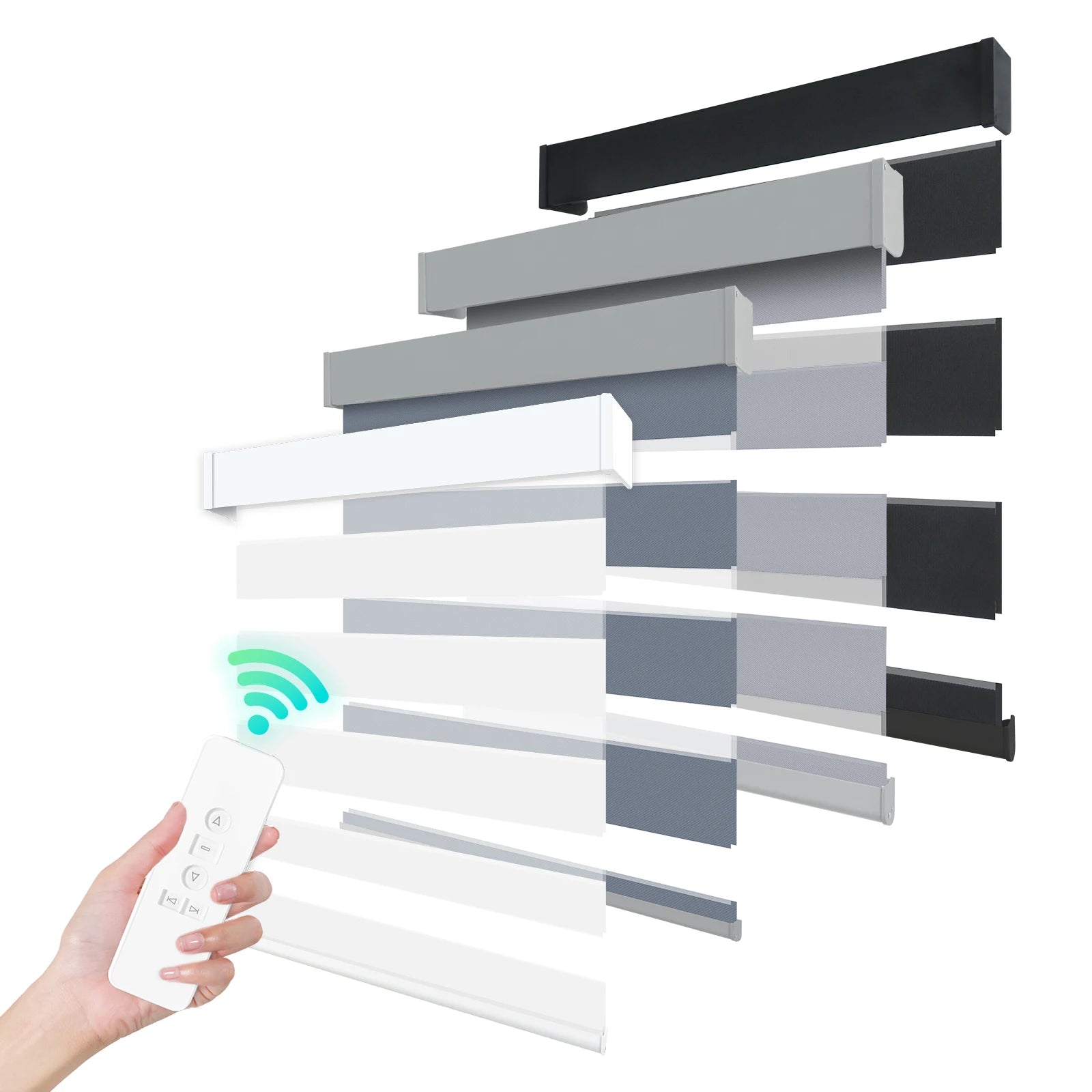 Google Home Electric Day and Night Blinds Zebra Battery Motor Motorized Zebra Blinds Shade Wifi Alexa for Window Made in China
