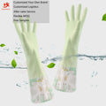 Hot Selling Hot Style Winter Kitchen Thickened Cleaning Housework Gloves Plus Velvet Extended PVC Waterproof Gloves