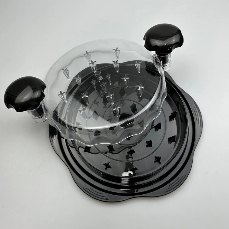 High Quality Non-slip Kitchen Meat Shredding Chicken Shredder Tool Portable Plastic Transparent Lid Chicken Shredding Tool