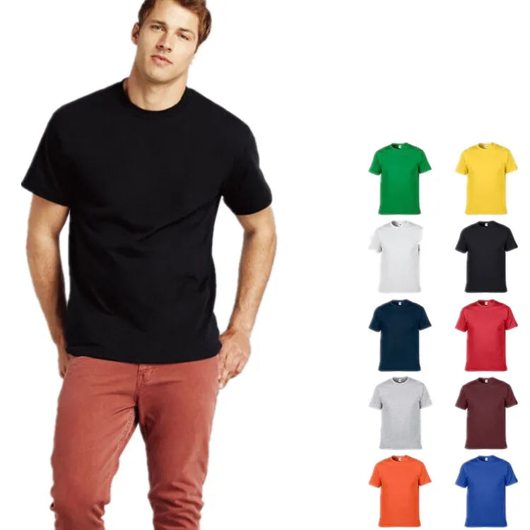 Wholesale Factory Big EU USA Size 210 Gsm 100% Cotton Men's Short Sleeve Unisex Plain Blank Men Tee t Shirt T-shirts T-shirt