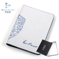 Blu Flut Men's New Fashion Luxury Short Wallet Printed White Cowhide Wallet Bank Card White Leather Wallet for Men