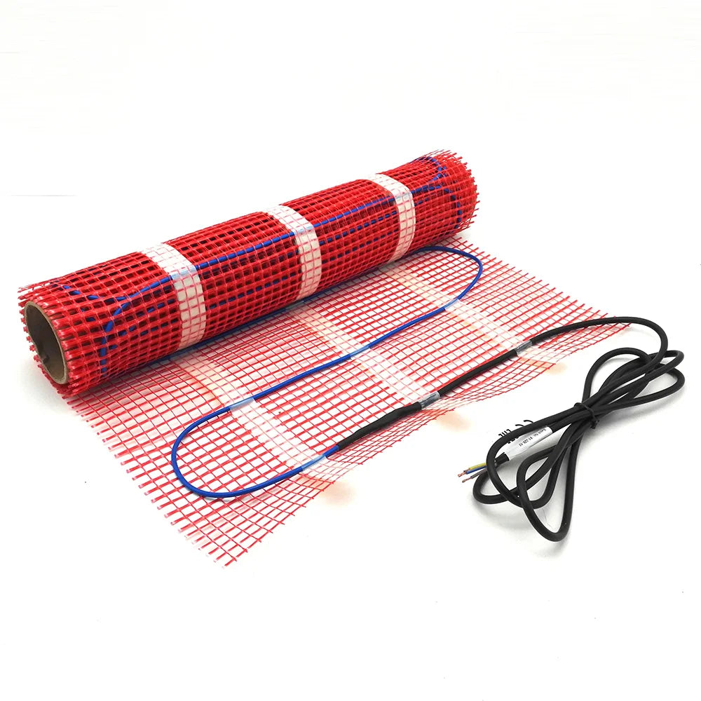 CE Radiant Floor Heating Cable Kit With Thermostats Underfloor Heating Mat 0.5 square Meter